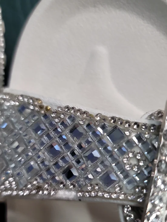 **Girls' Silver Sparkle Dual-Buckle Slide Sandals** - Picture 7 of 7